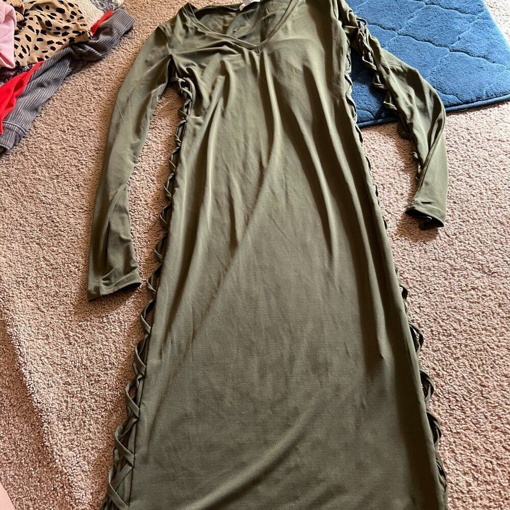 Leith‎ small green midi dress